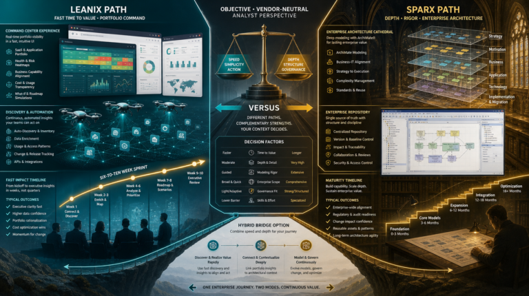 LeanIX vs Sparx EA Capability Matrix